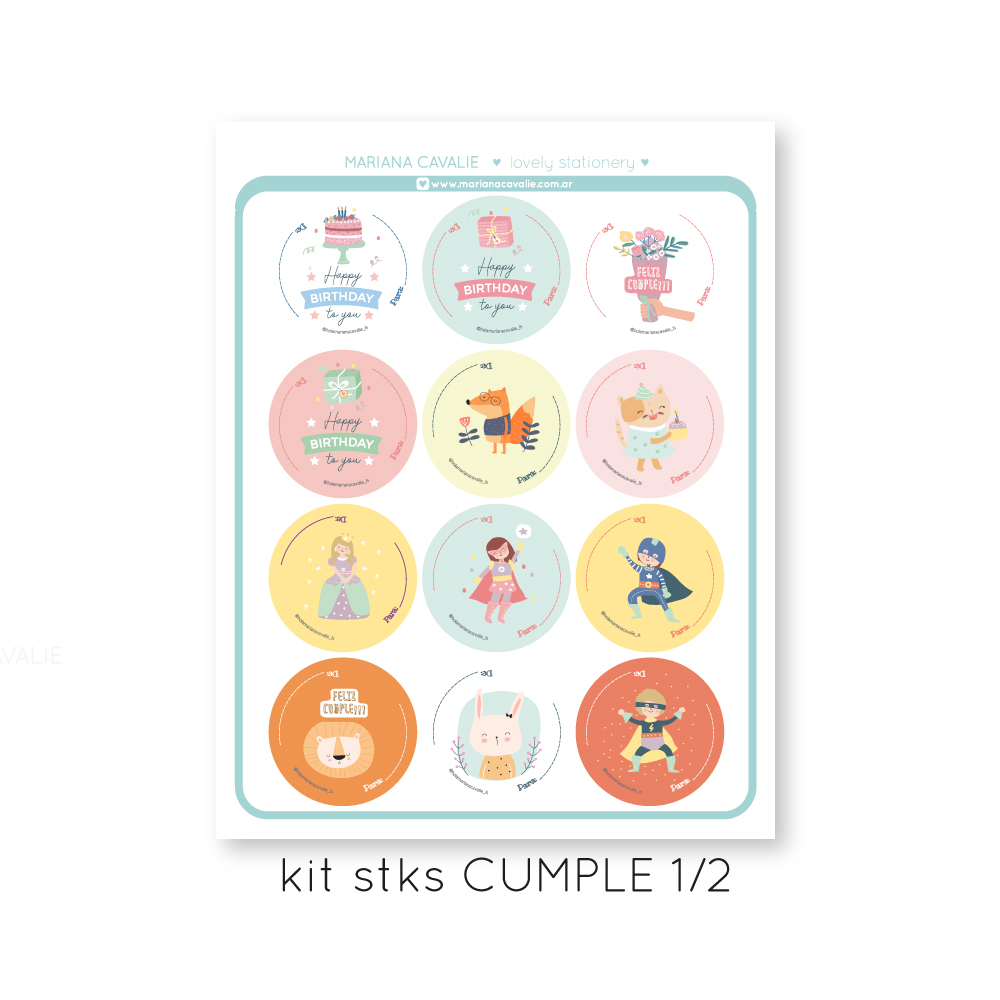 Stickers para Cumples
