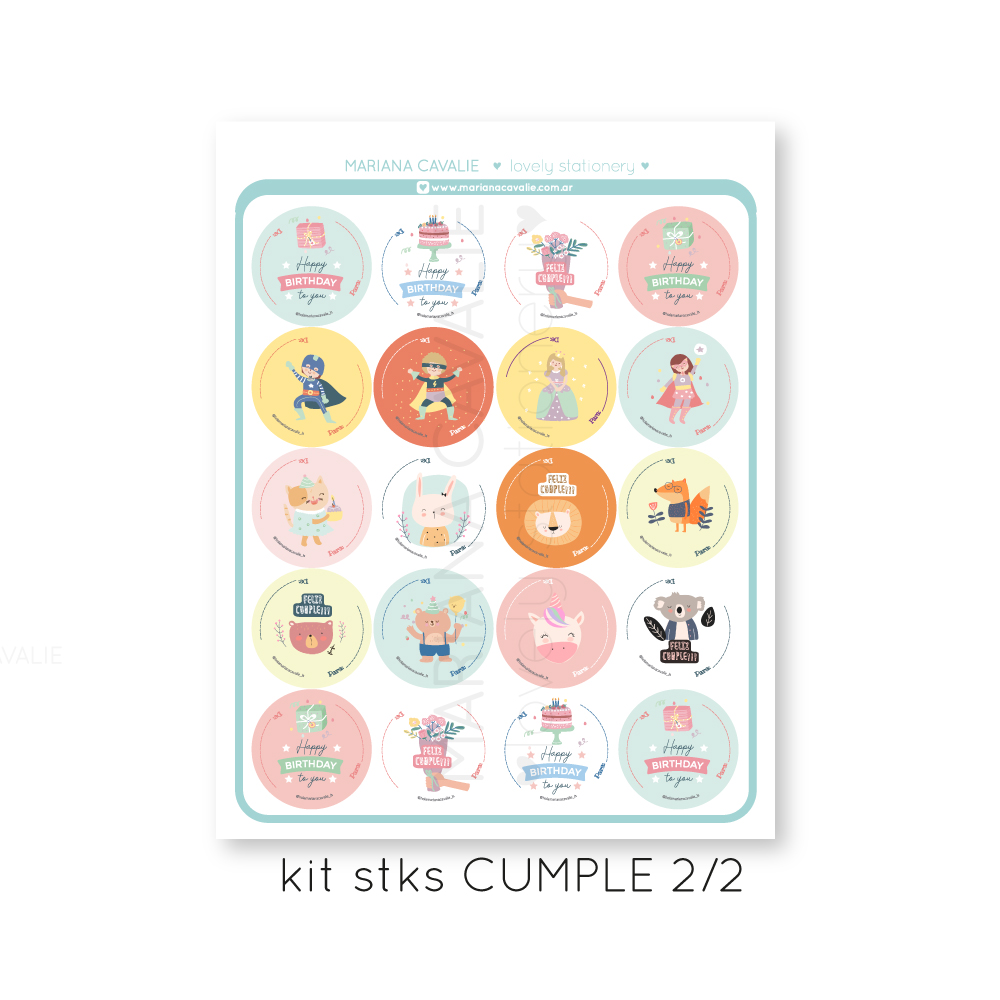 Stickers para Cumples